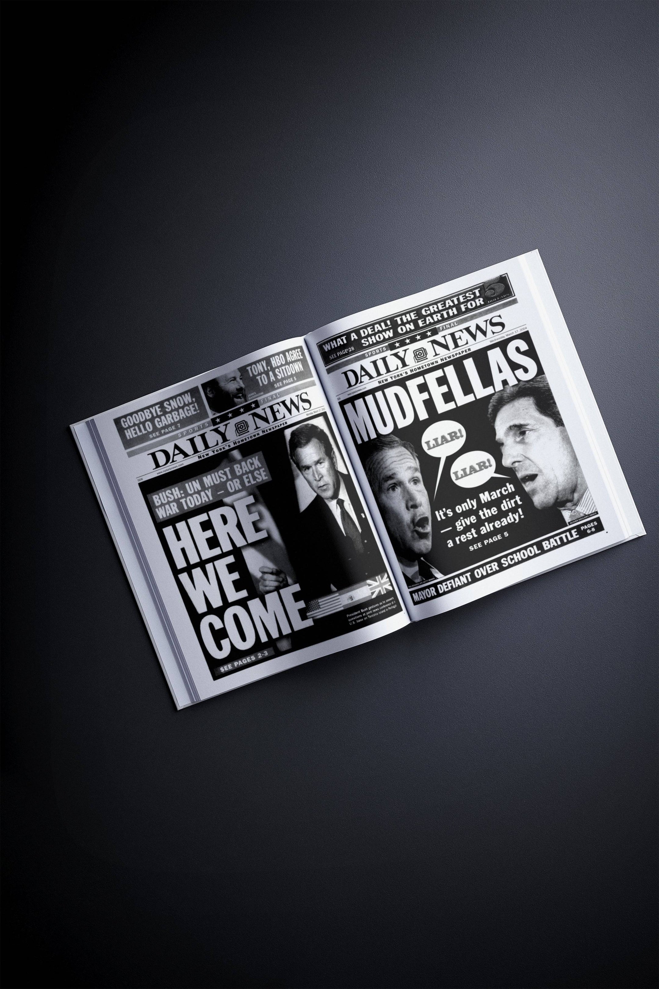 Libro de periódicos del 40.º cumpleaños, edición del New York Daily News