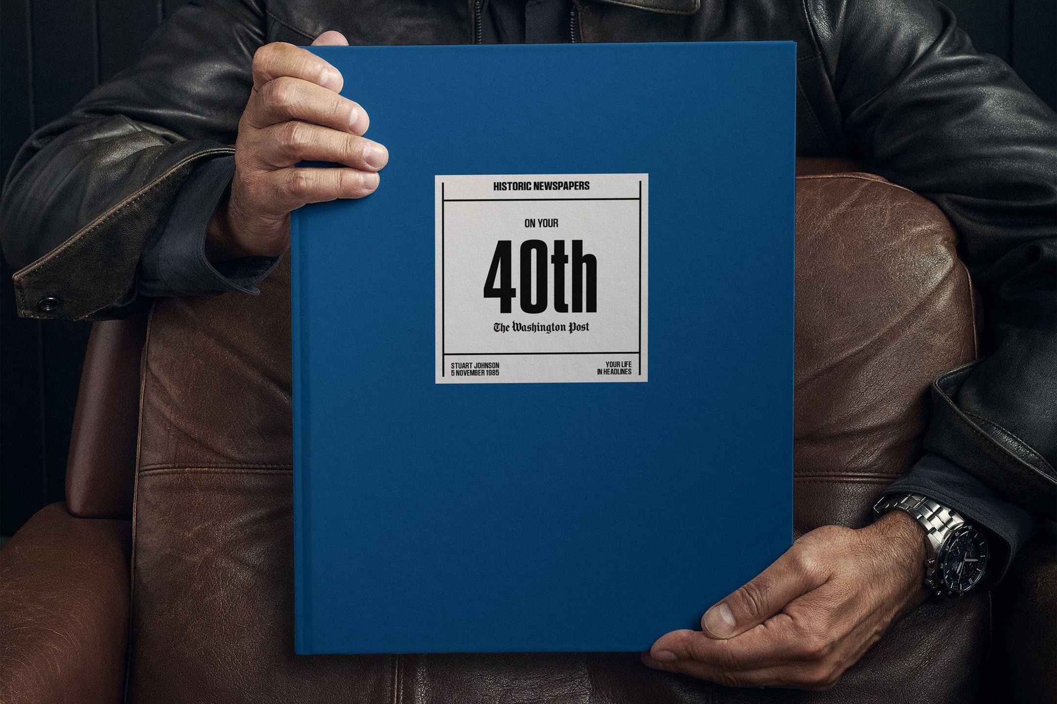 Historic Newspapers 40th Milestone Birthday Newspaper Book Washington Post edition in classic blue, commemorating 40th birthday.