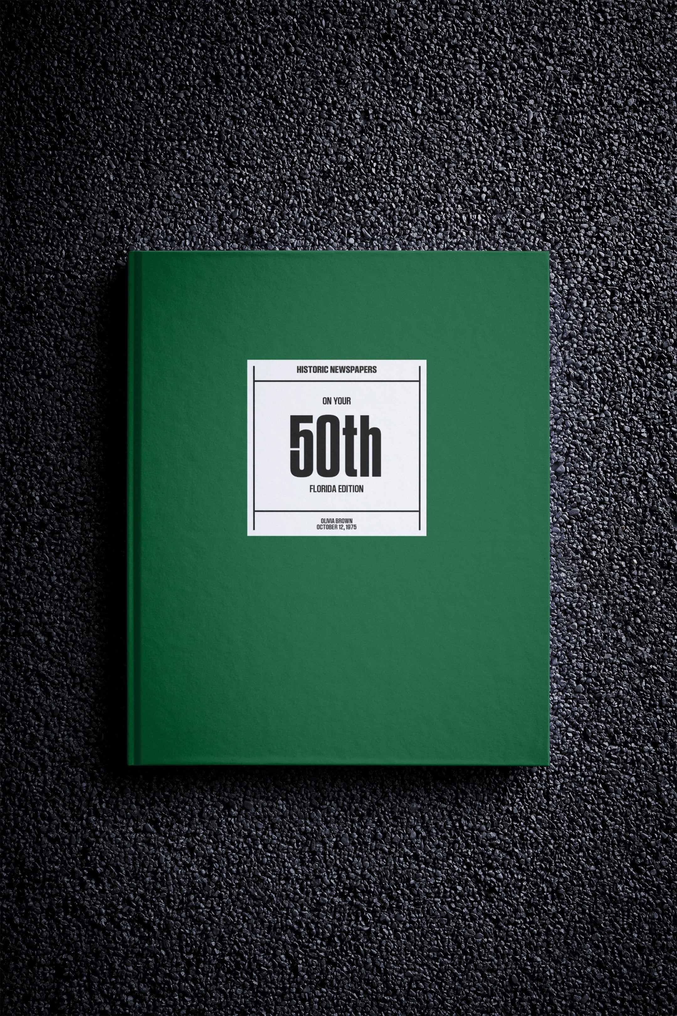 50th Milestone Birthday Newspaper Book Florida Edition - Historic Newspapers