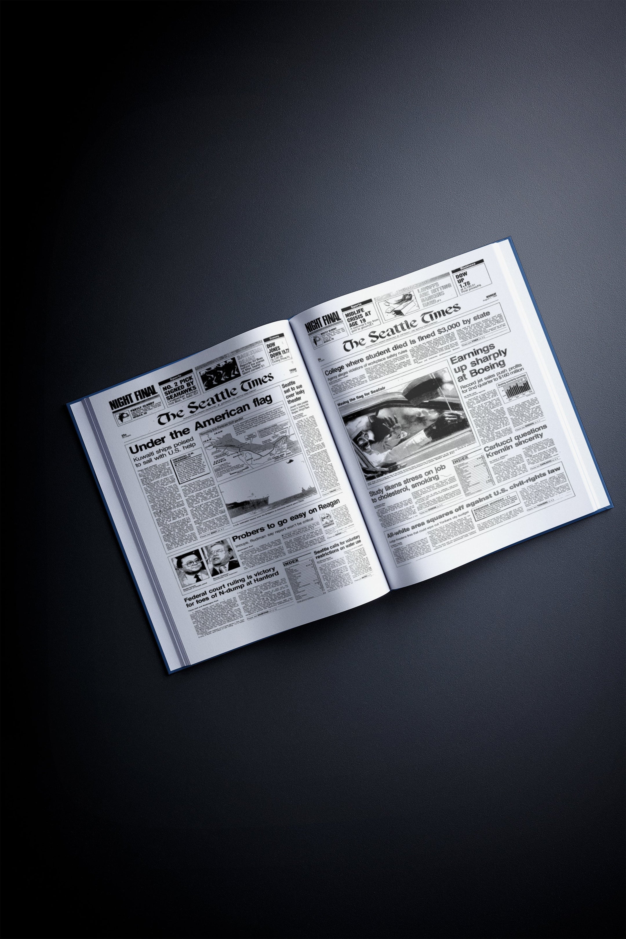 50th Milestone Birthday Newspaper Book Seattle Times Edition - Historic Newspapers