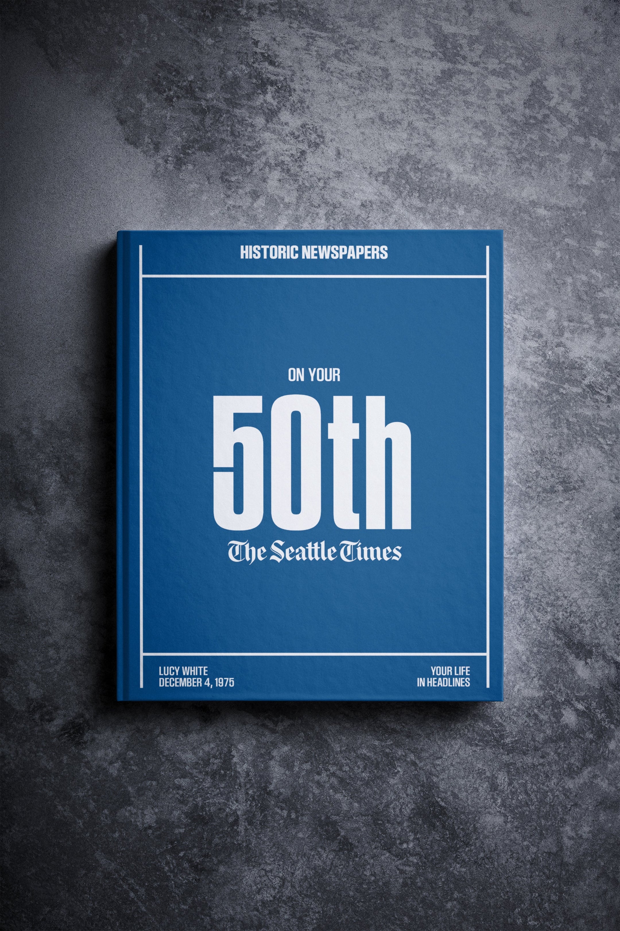 50th Milestone Birthday Newspaper Book Seattle Times Edition - Historic Newspapers