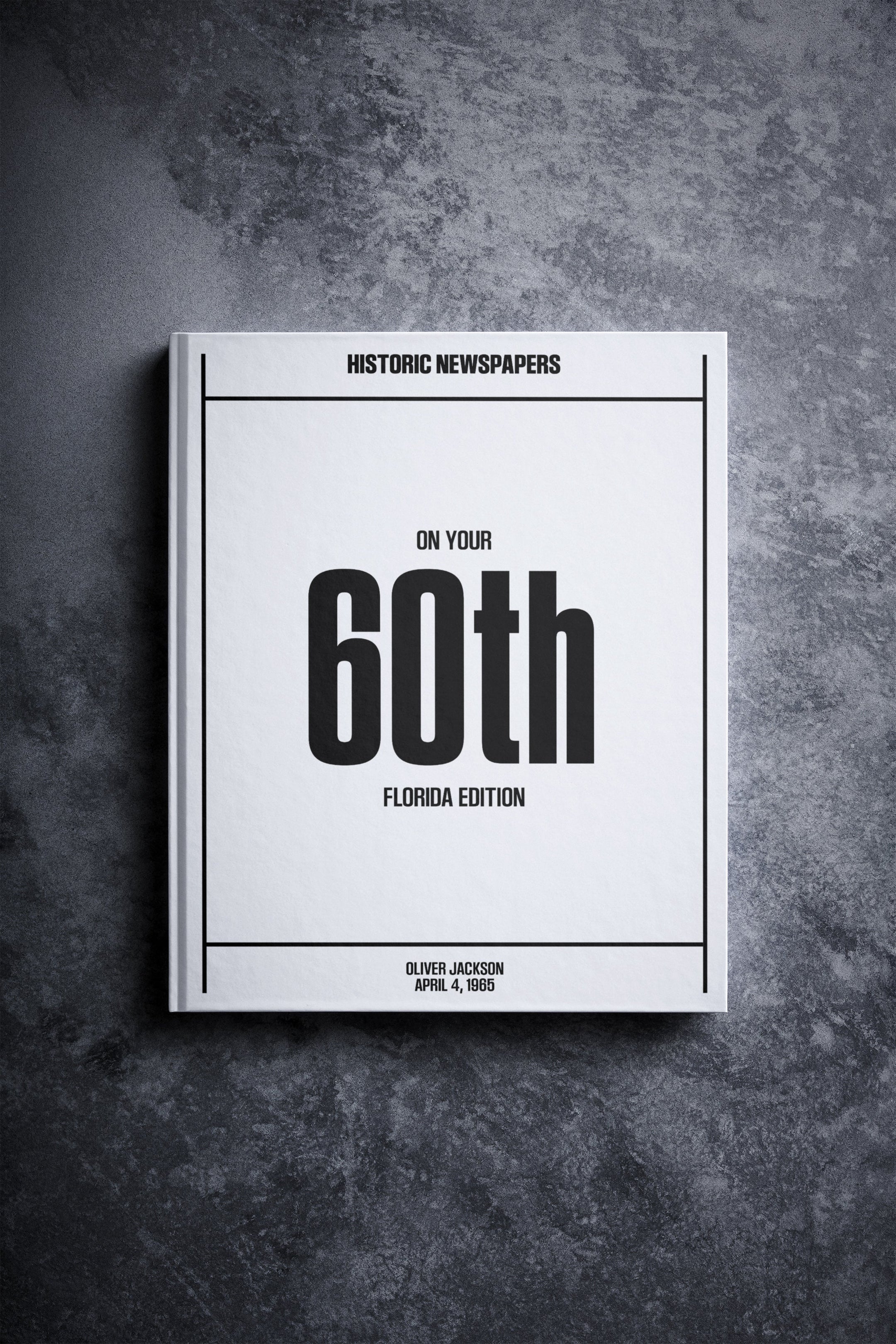 60th Milestone Birthday Newspaper Book Florida Edition - Historic Newspapers