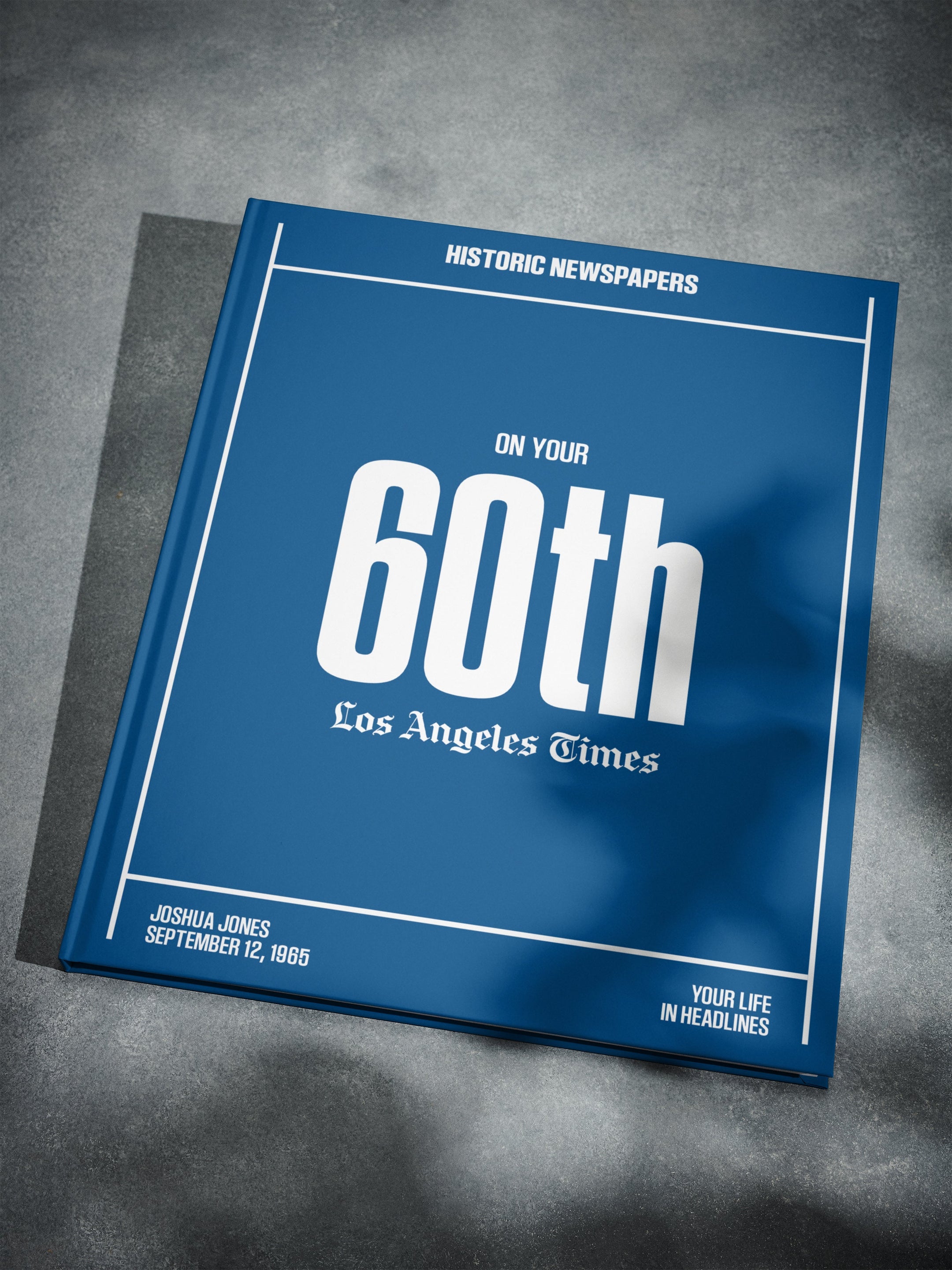 60th Milestone Birthday Newspaper Book Los Angeles Times Edition - Historic Newspapers