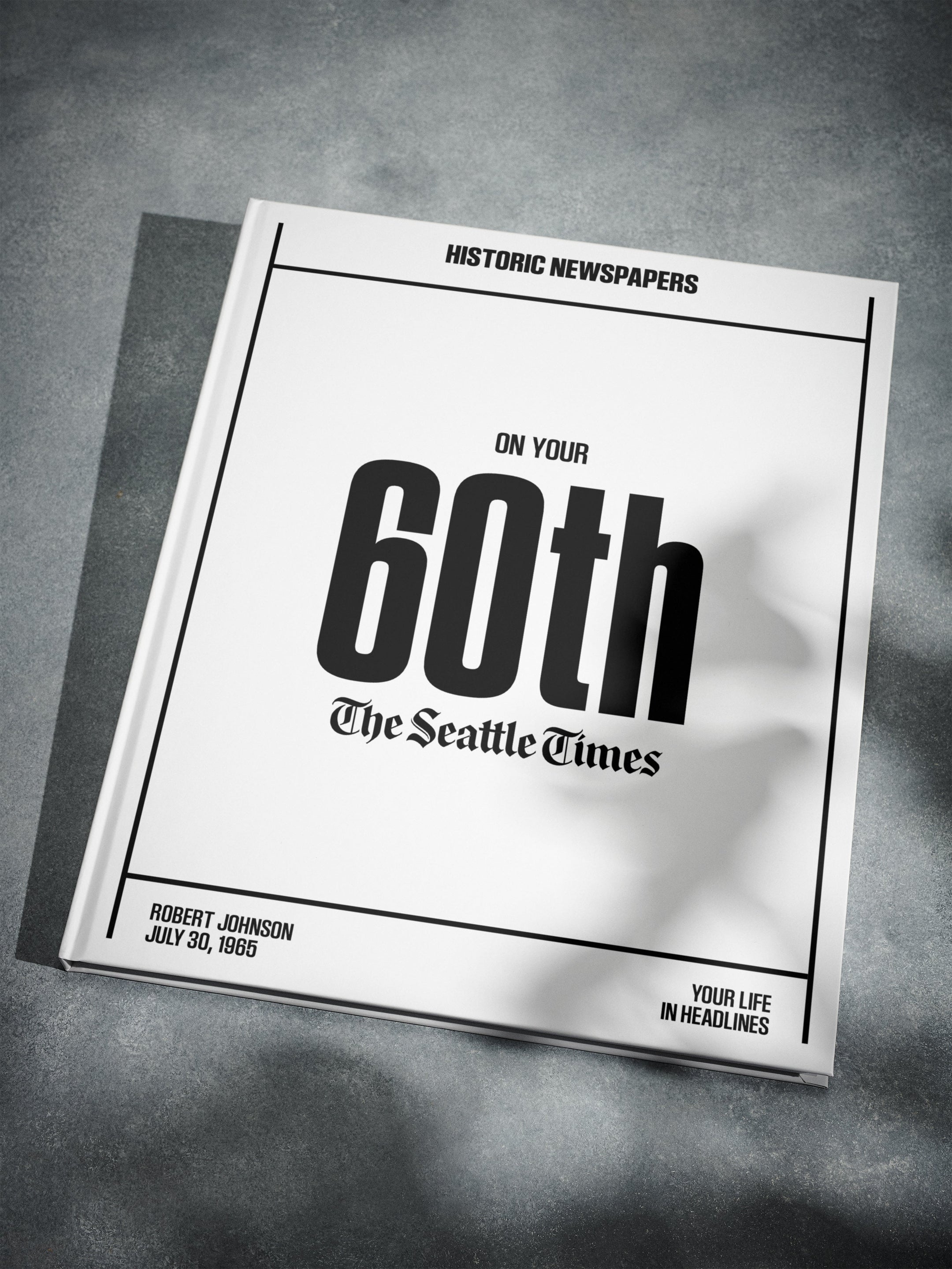 60th Milestone Birthday Newspaper Book Seattle Times Edition - Historic Newspapers