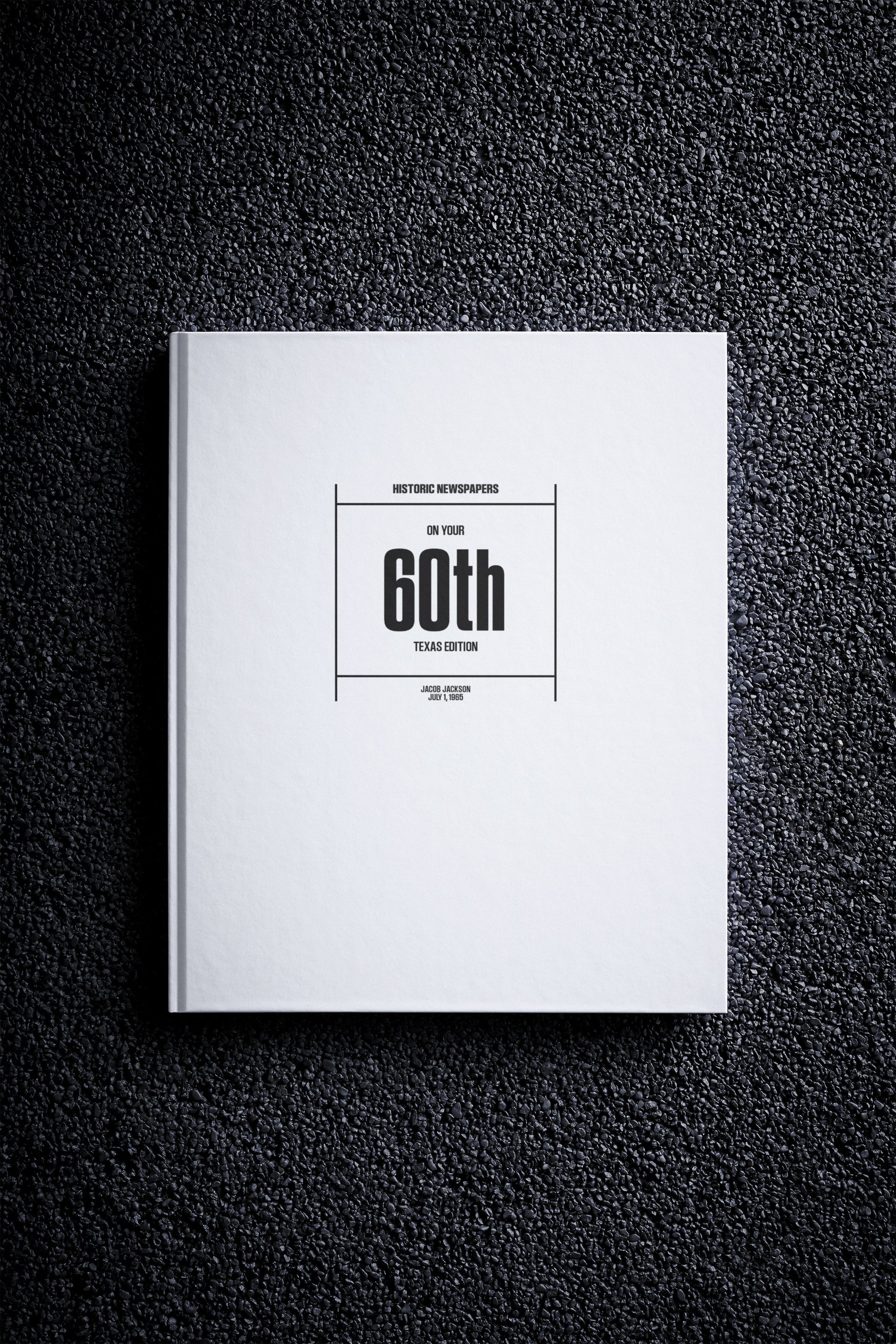 60th Milestone Birthday Newspaper Book Texas Edition - Historic Newspapers