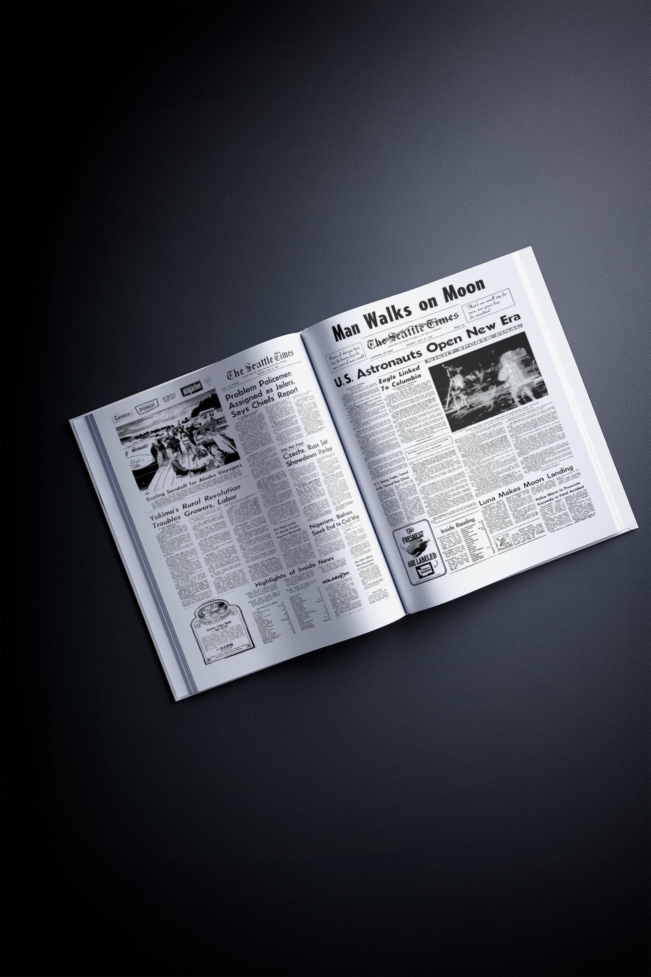 70th Milestone Birthday Newspaper Book Seattle Times Edition - Historic Newspapers
