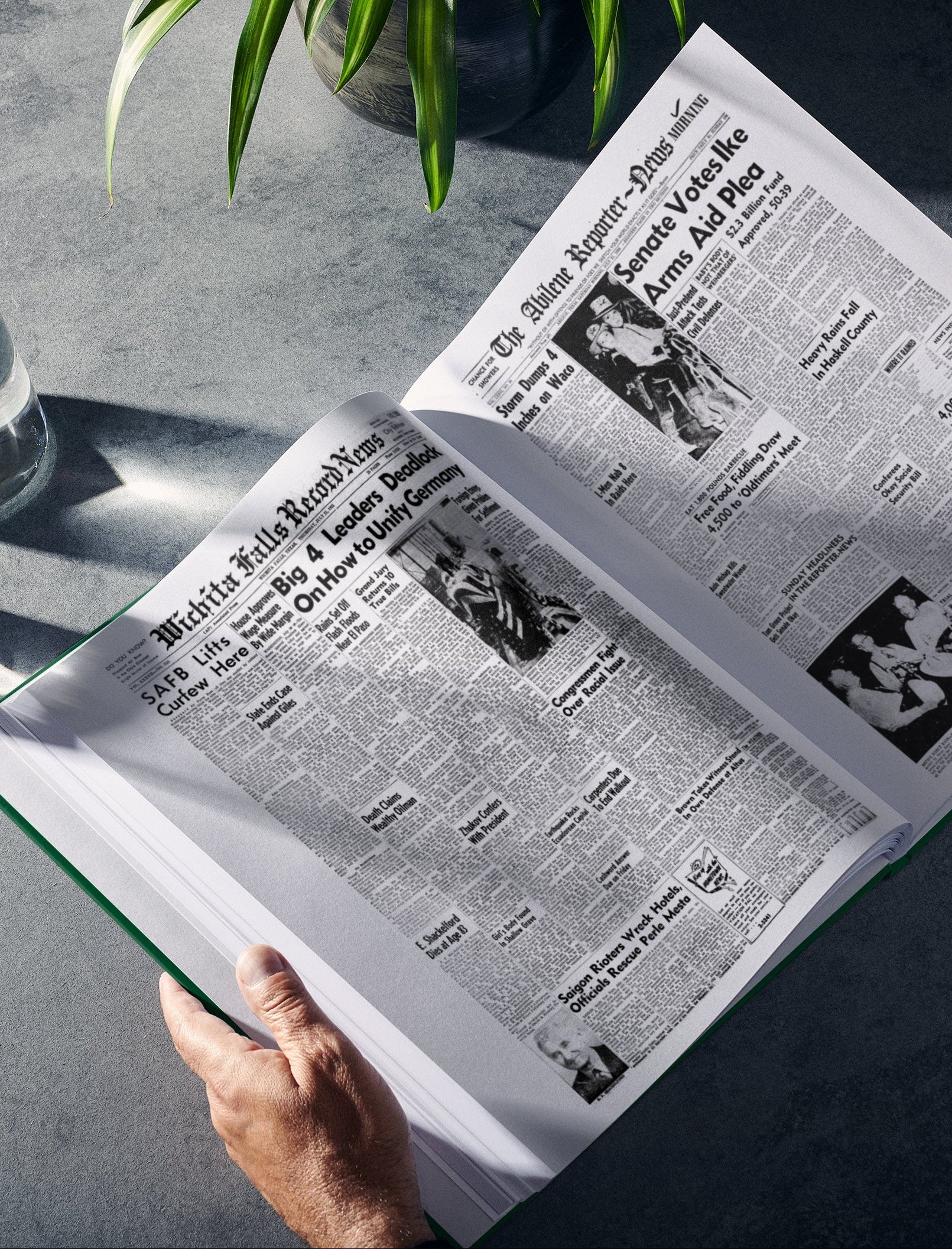 70th Milestone Birthday Newspaper Book Texas Edition - Historic Newspapers