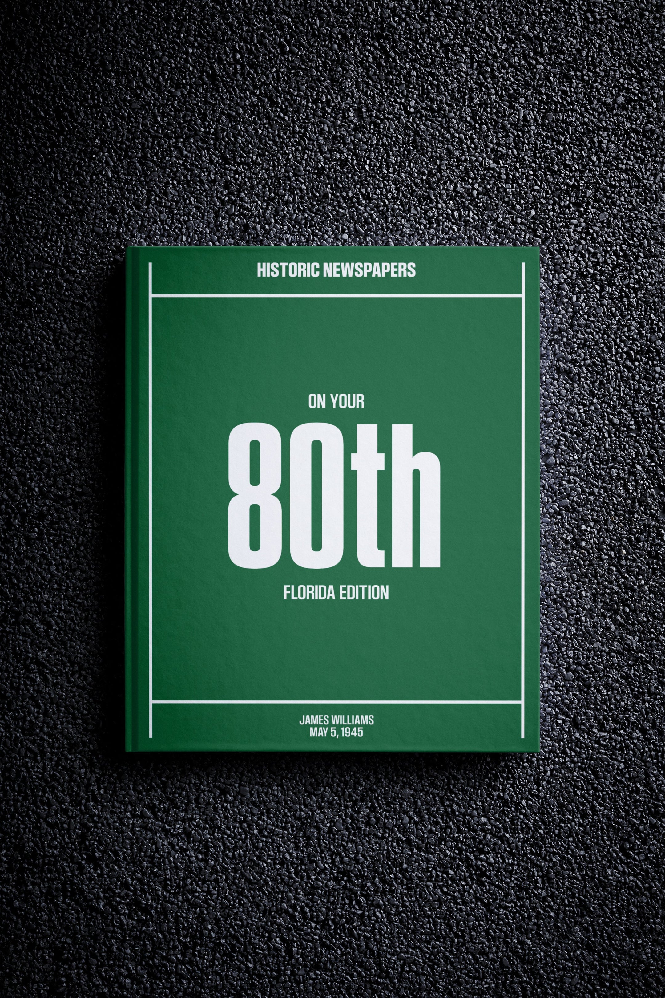 80th Milestone Birthday Newspaper Book Florida Edition - Historic Newspapers