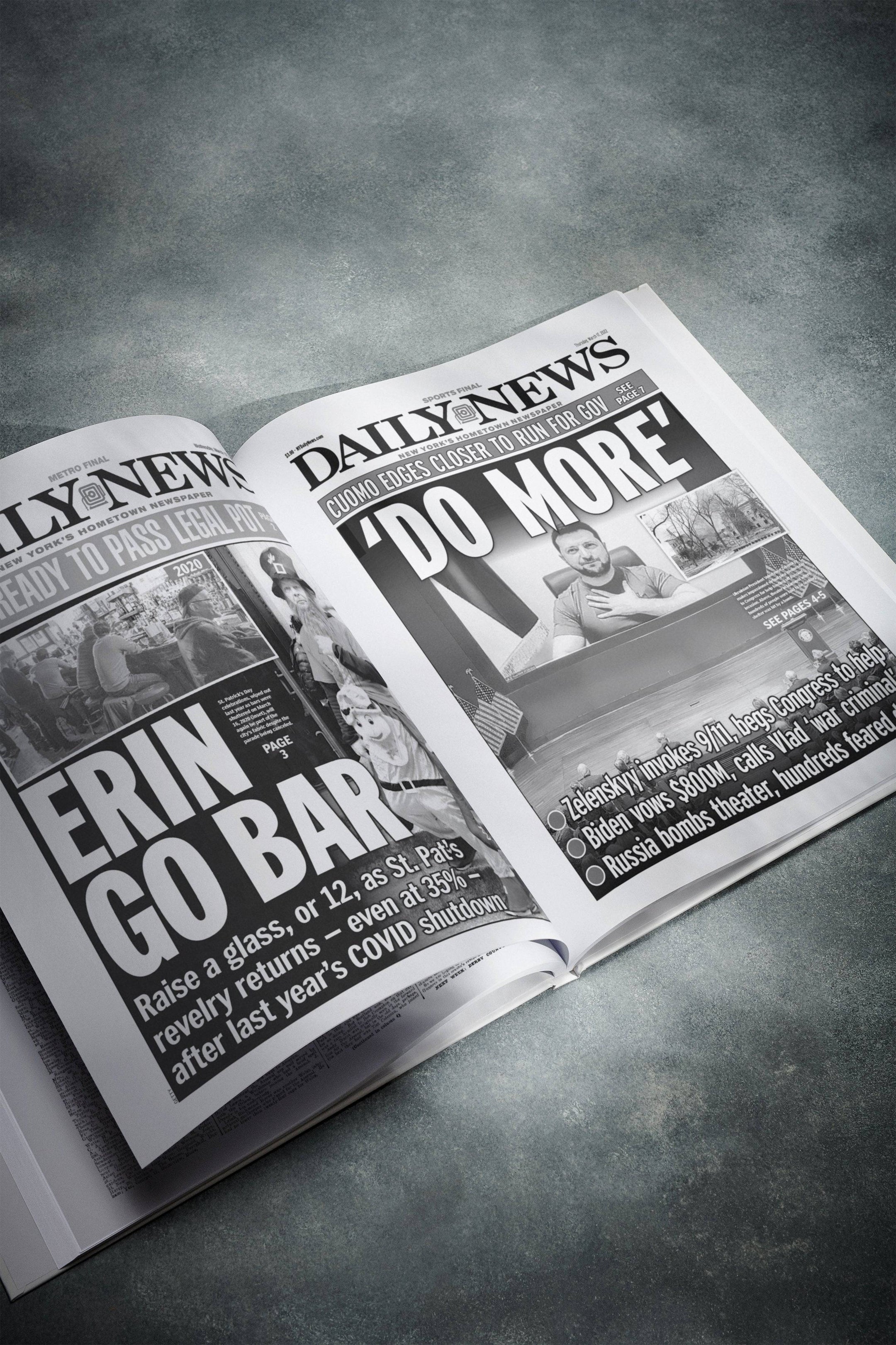 Libro de periódicos del 80.º aniversario del New York Daily News Edition