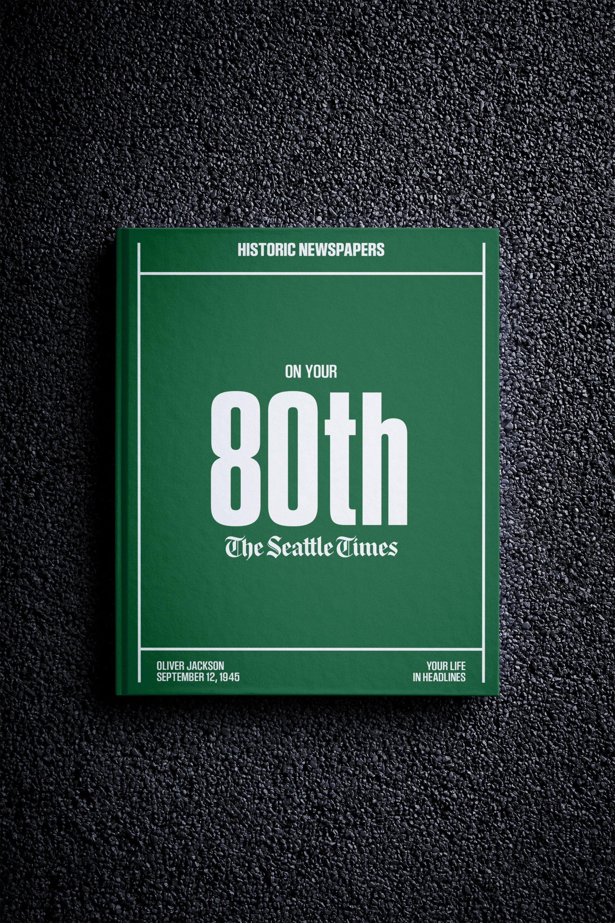 80th Milestone Birthday Newspaper Book Seattle Times Edition - Historic Newspapers