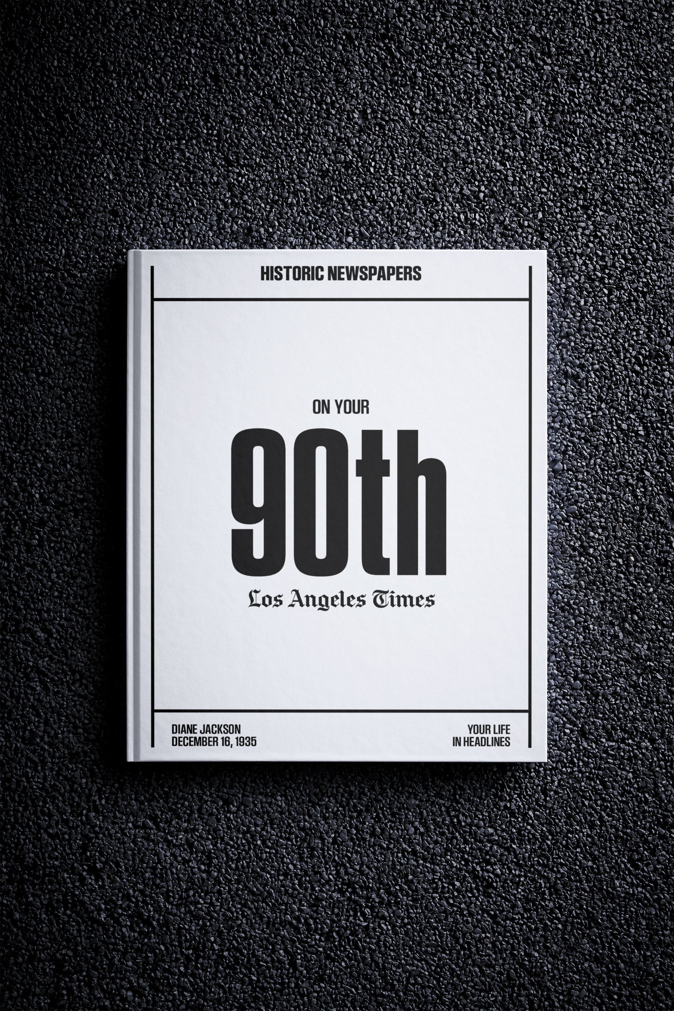 90th Milestone Birthday Newspaper Book Los Angeles Times Edition - Historic Newspapers