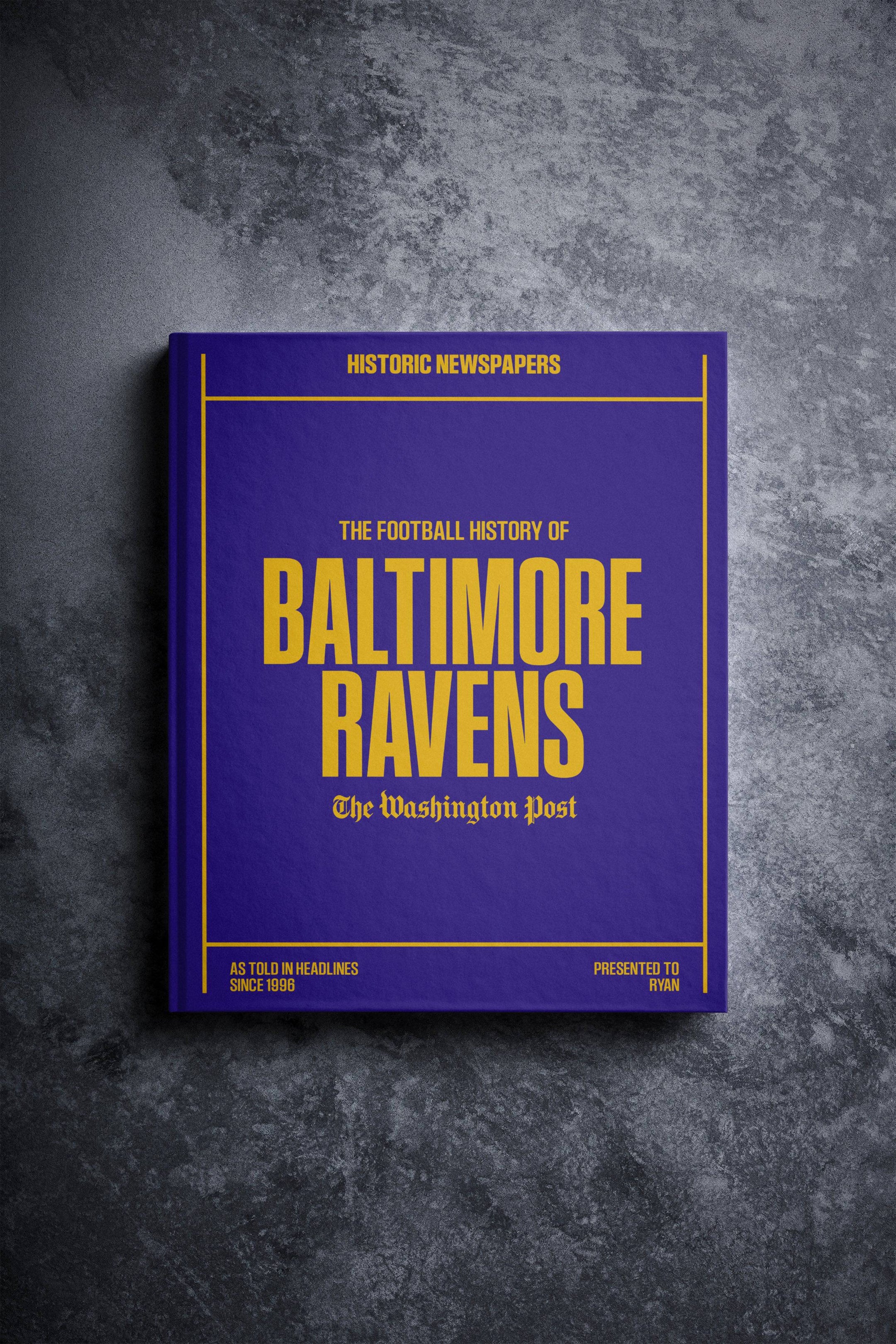 Libro de la edición Washington Post sobre la historia del fútbol americano de los Baltimore Ravens