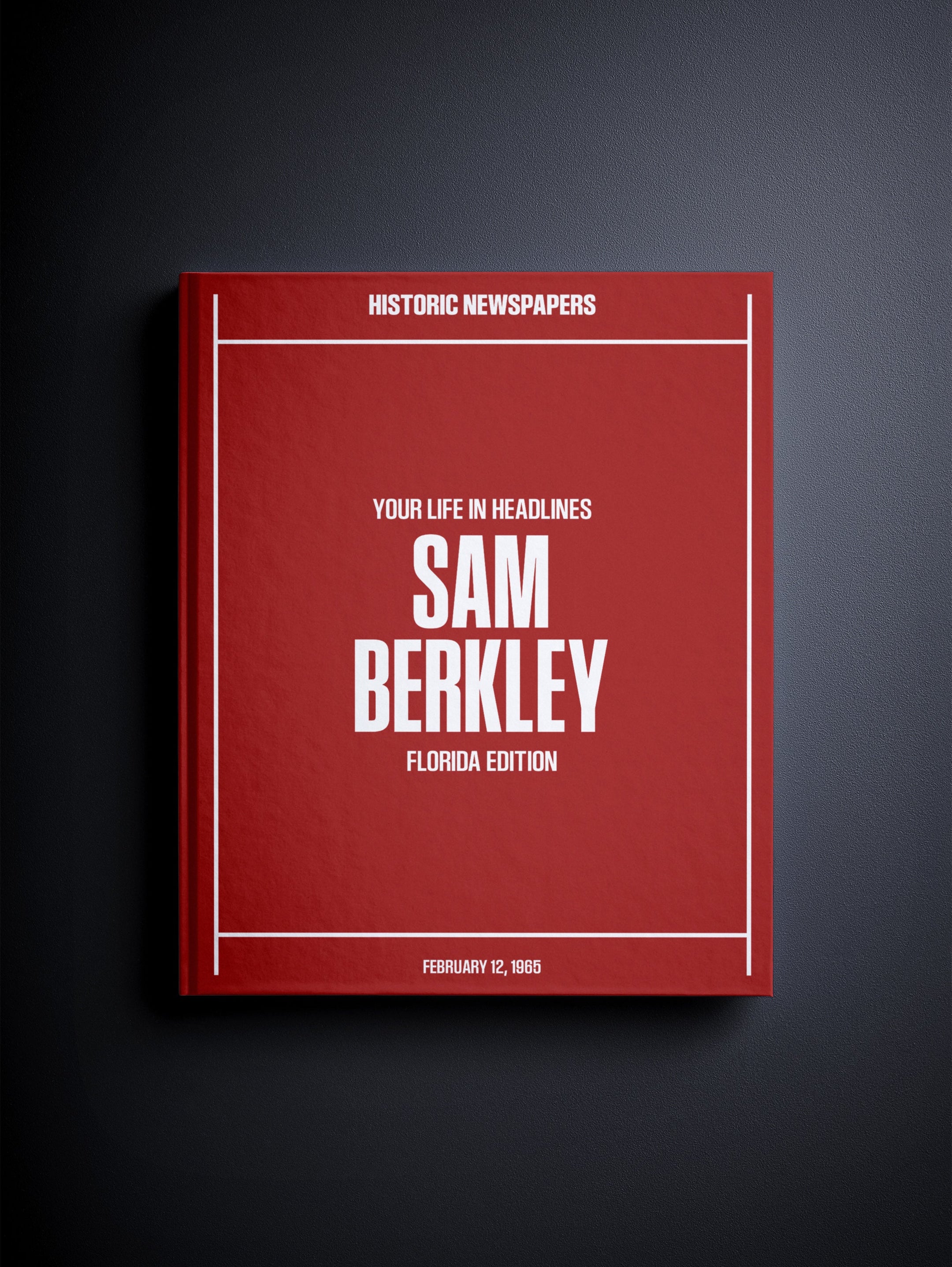 Personalised Birthday Newspaper Book Florida Edition - AB