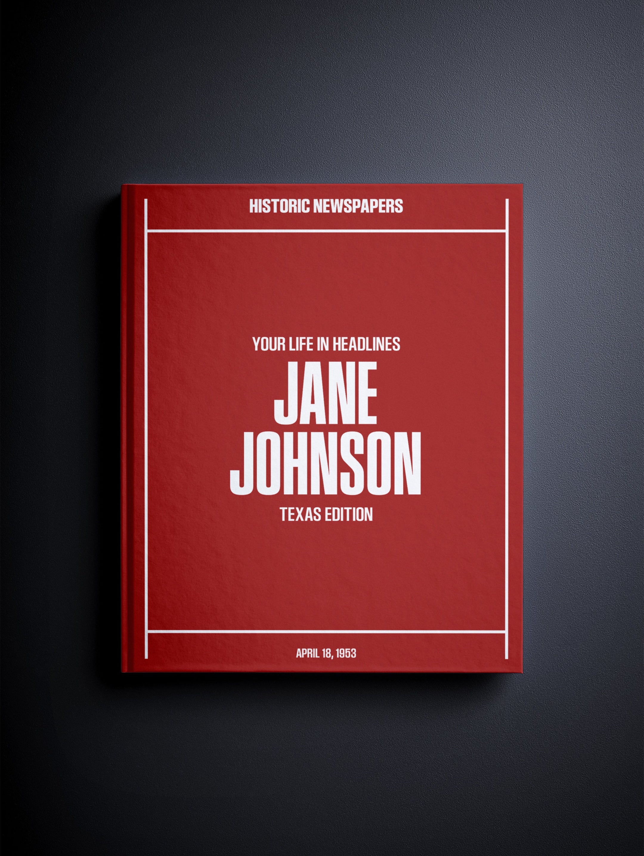 Personalised Birthday Newspaper Book Texas Edition - AB