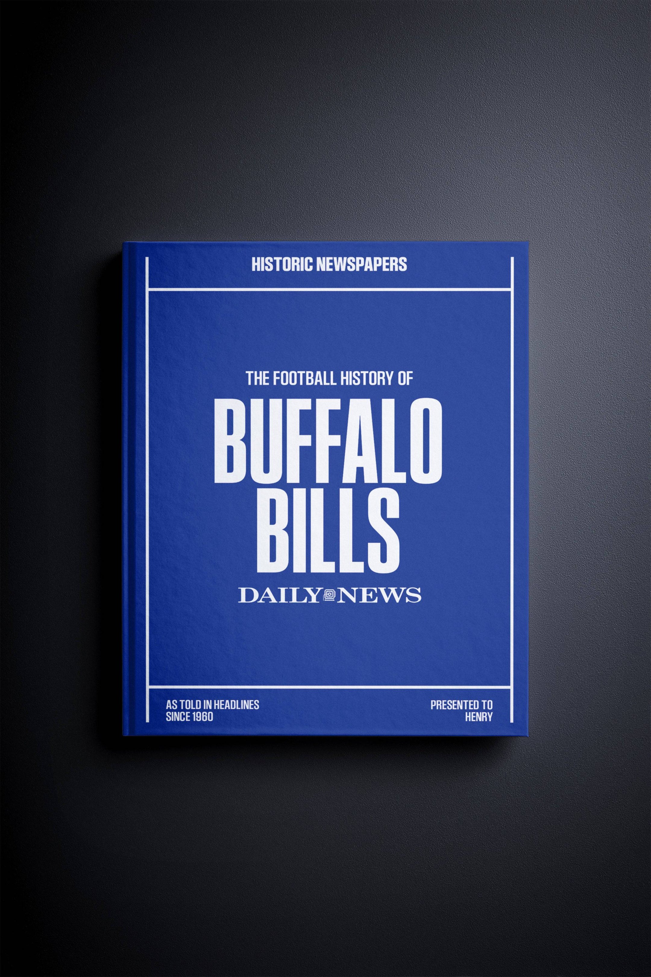 Libro de noticias diarias sobre la historia del fútbol americano de los Buffalo Bills