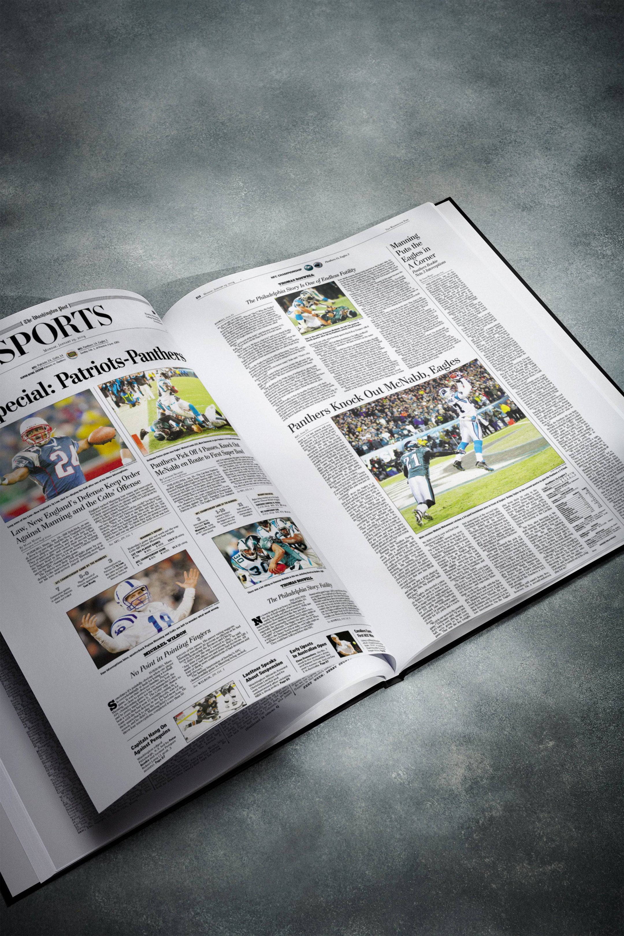 Libro de la edición Washington Post sobre la historia del fútbol americano de los Carolina Panthers
