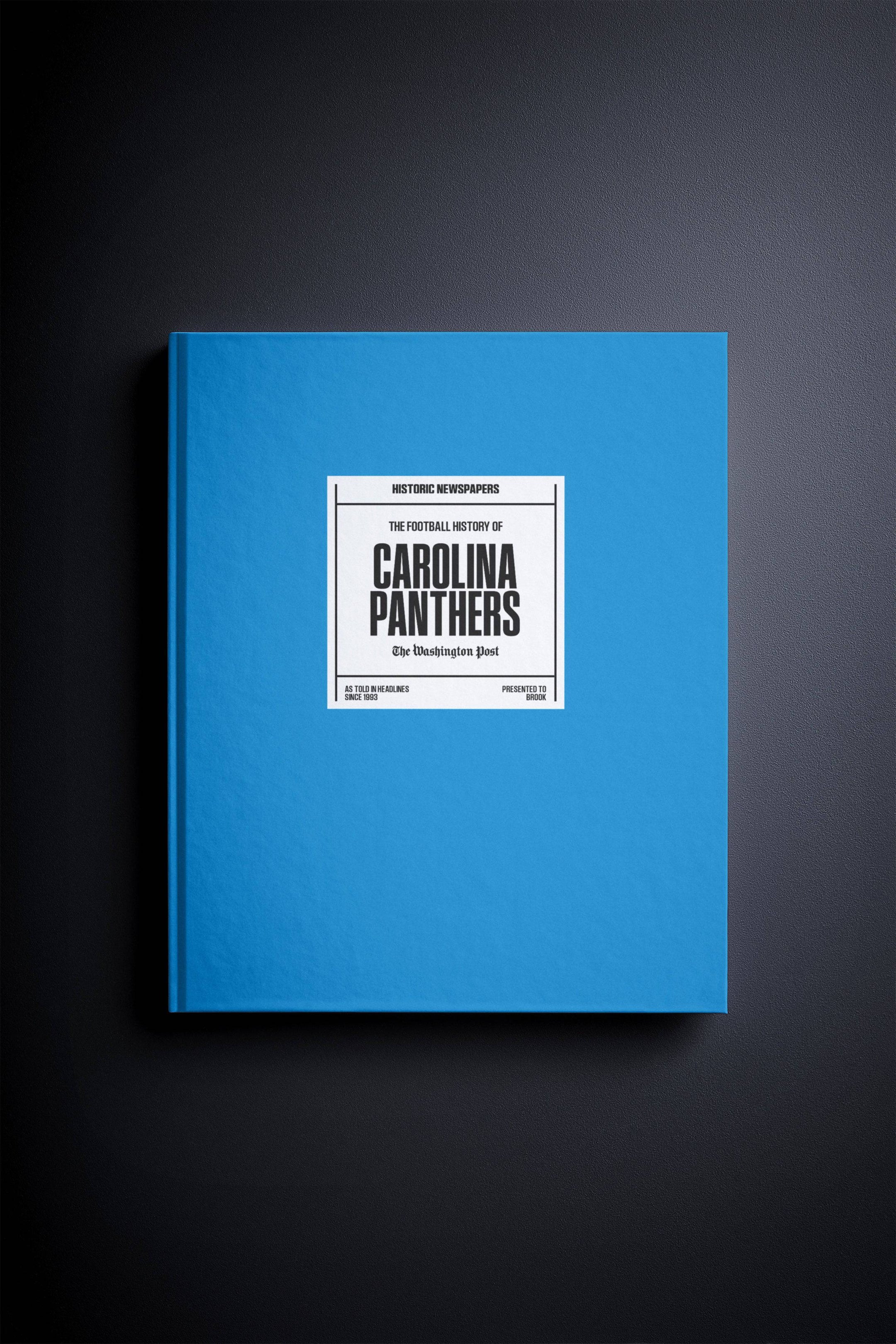 Libro de la edición Washington Post sobre la historia del fútbol americano de los Carolina Panthers