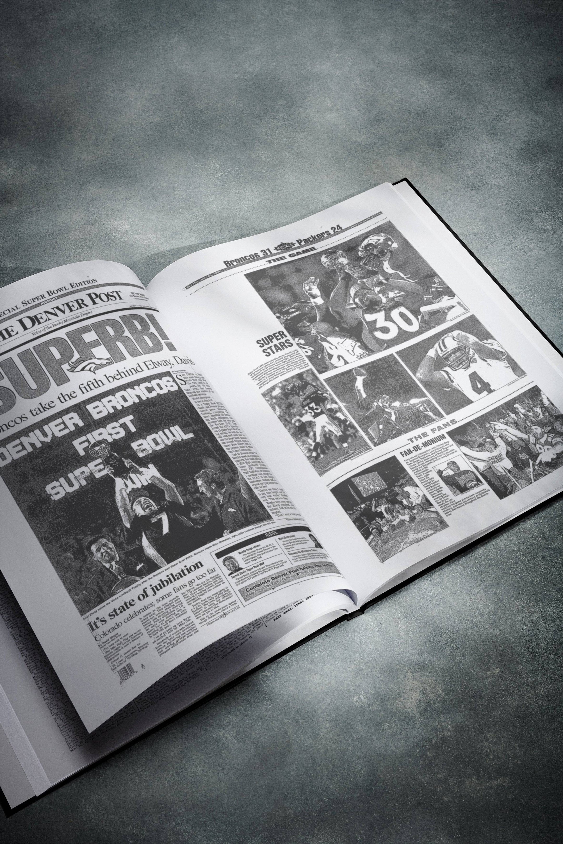 Libro Denver Post Edition sobre la historia del fútbol americano de los Denver Broncos