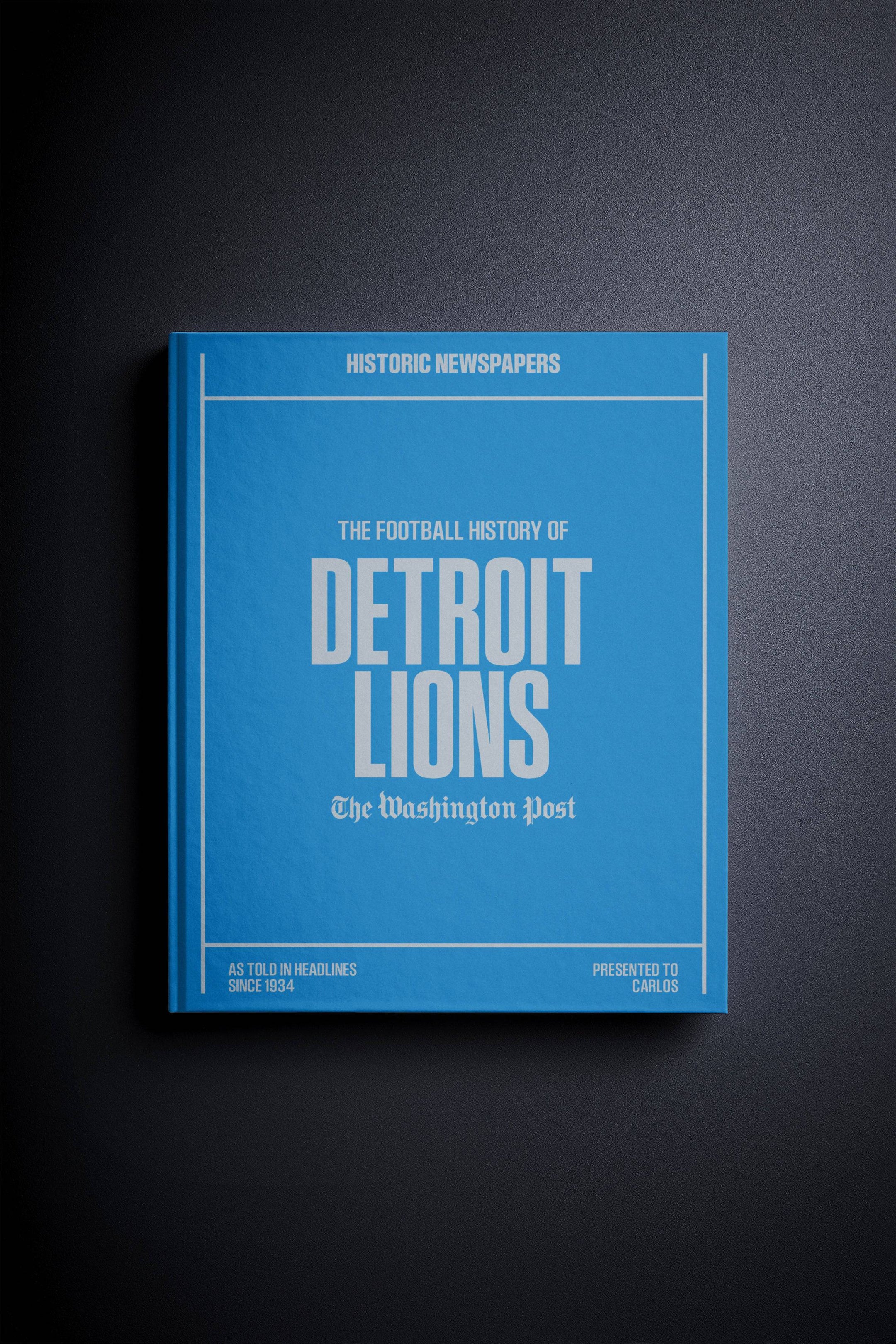 Libro de la edición Washington Post sobre la historia del fútbol americano de los Detroit Lions