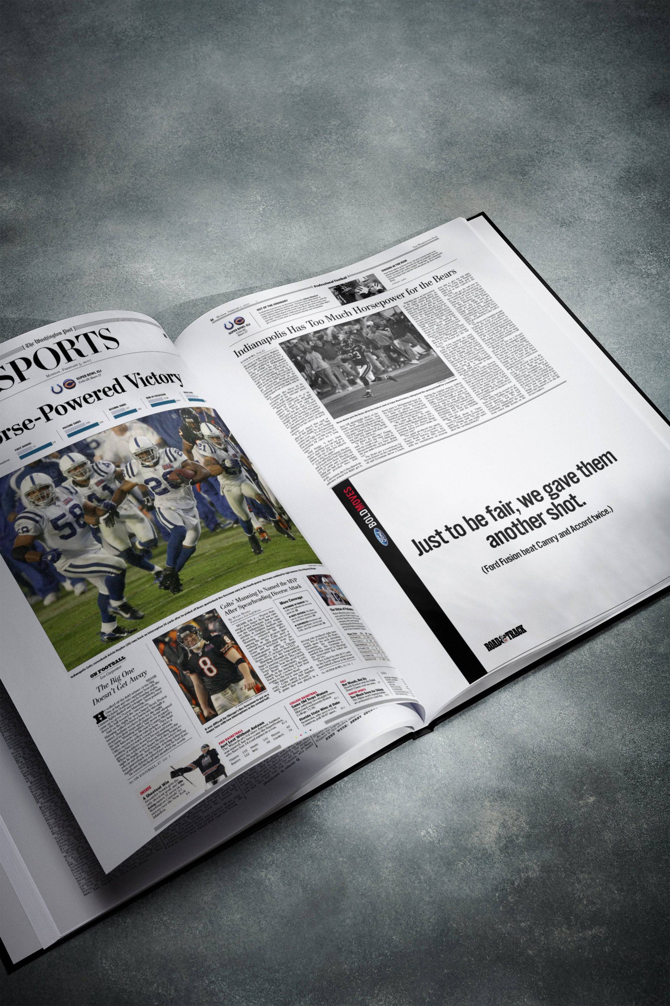 Libro de la edición Washington Post sobre la historia del fútbol americano de los Indianapolis Colts