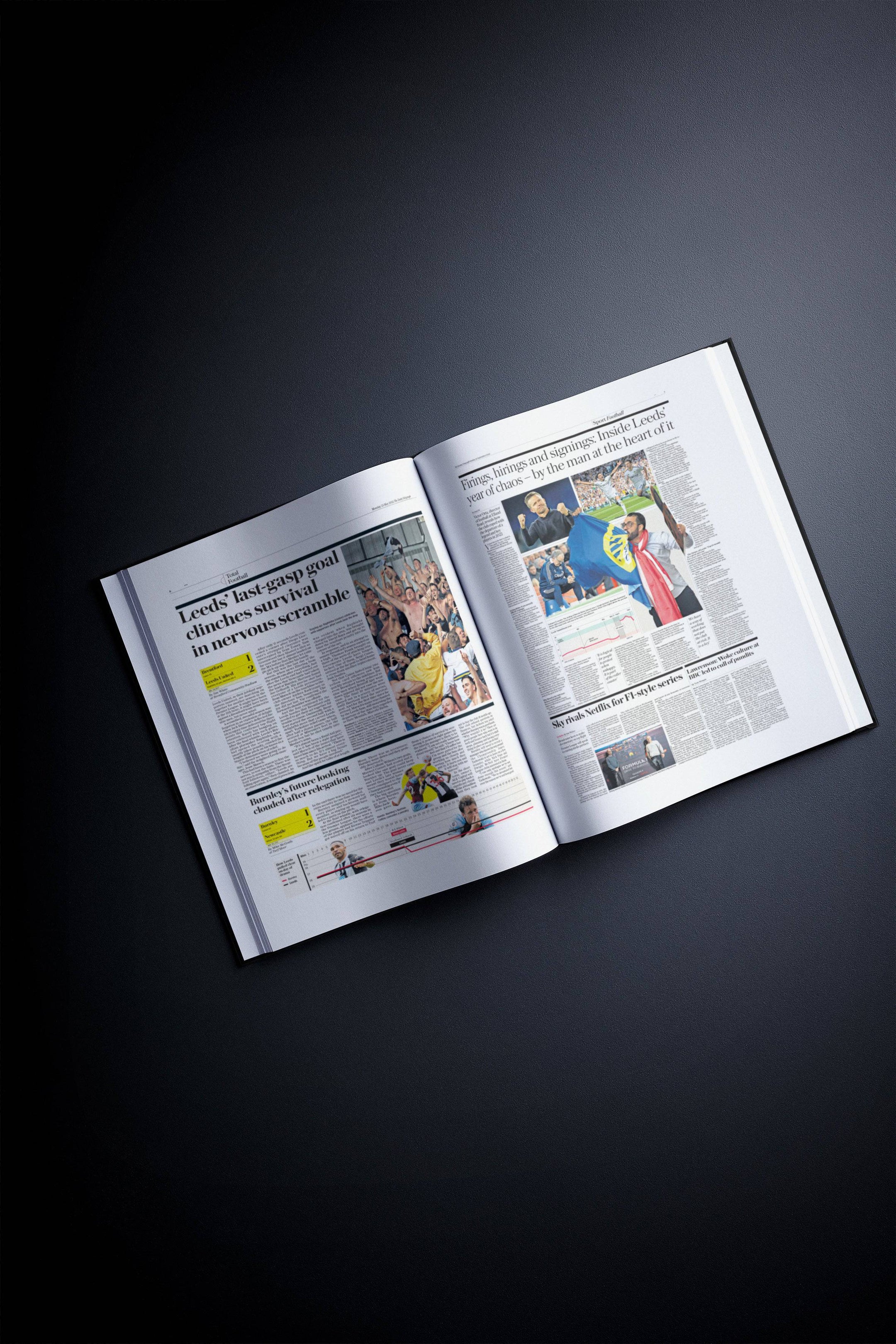 The Football History of Leeds United Telegraph Edition Book - Historic Newspapers