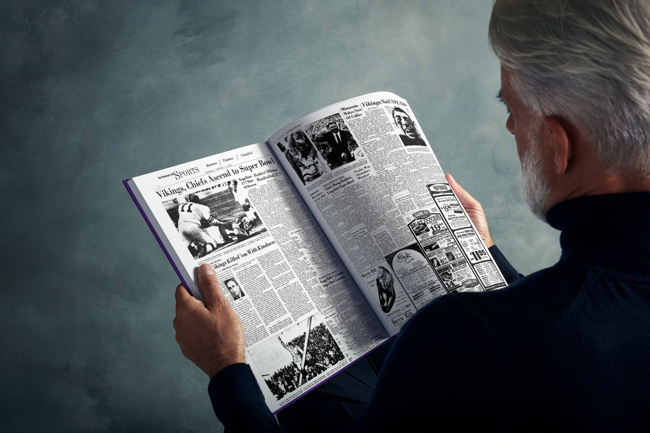 Libro de la edición Washington Post sobre la historia del fútbol americano de los Minnesota Vikings