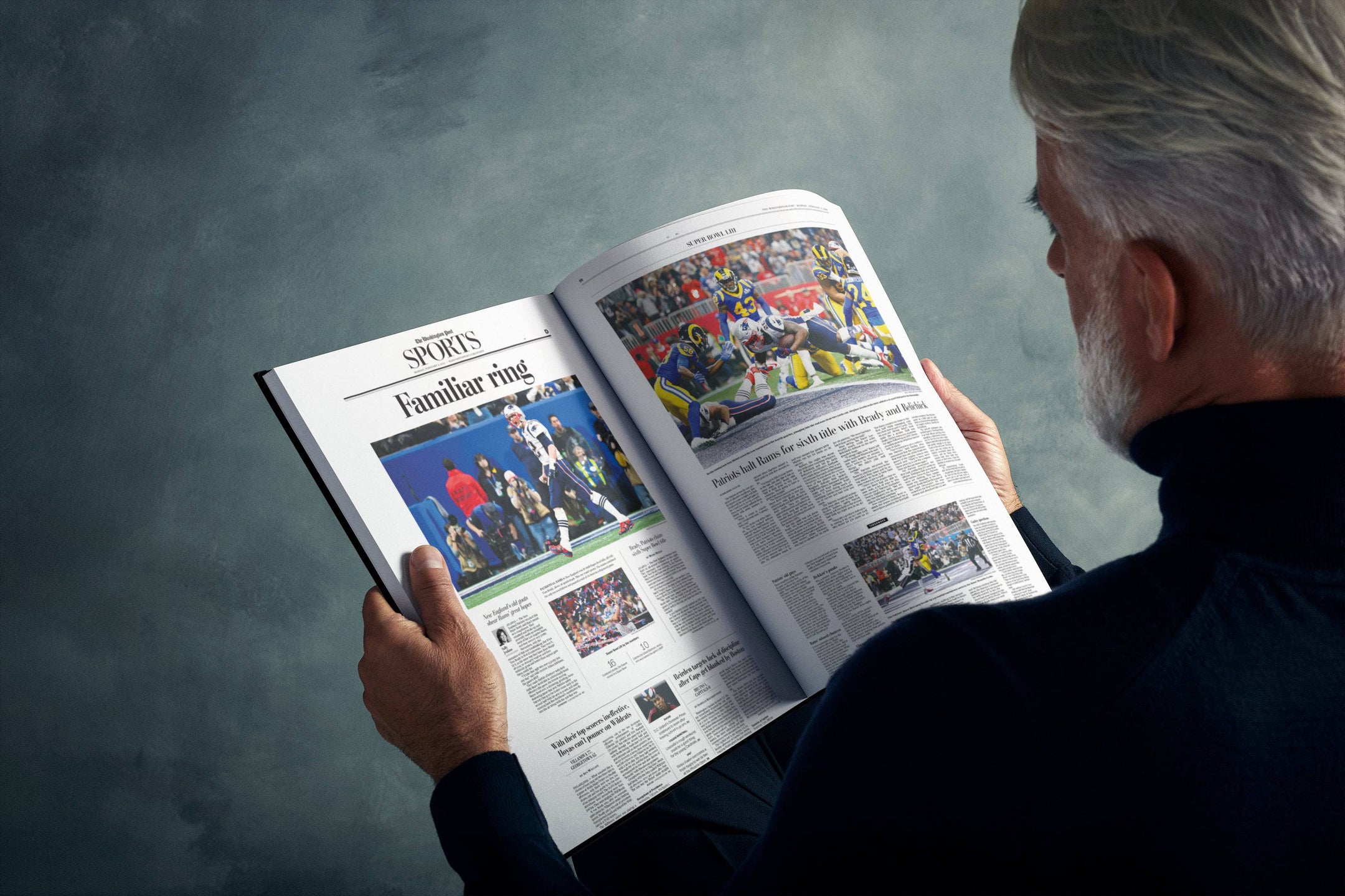 Libro de la edición Washington Post sobre la historia del fútbol americano de los New England Patriots