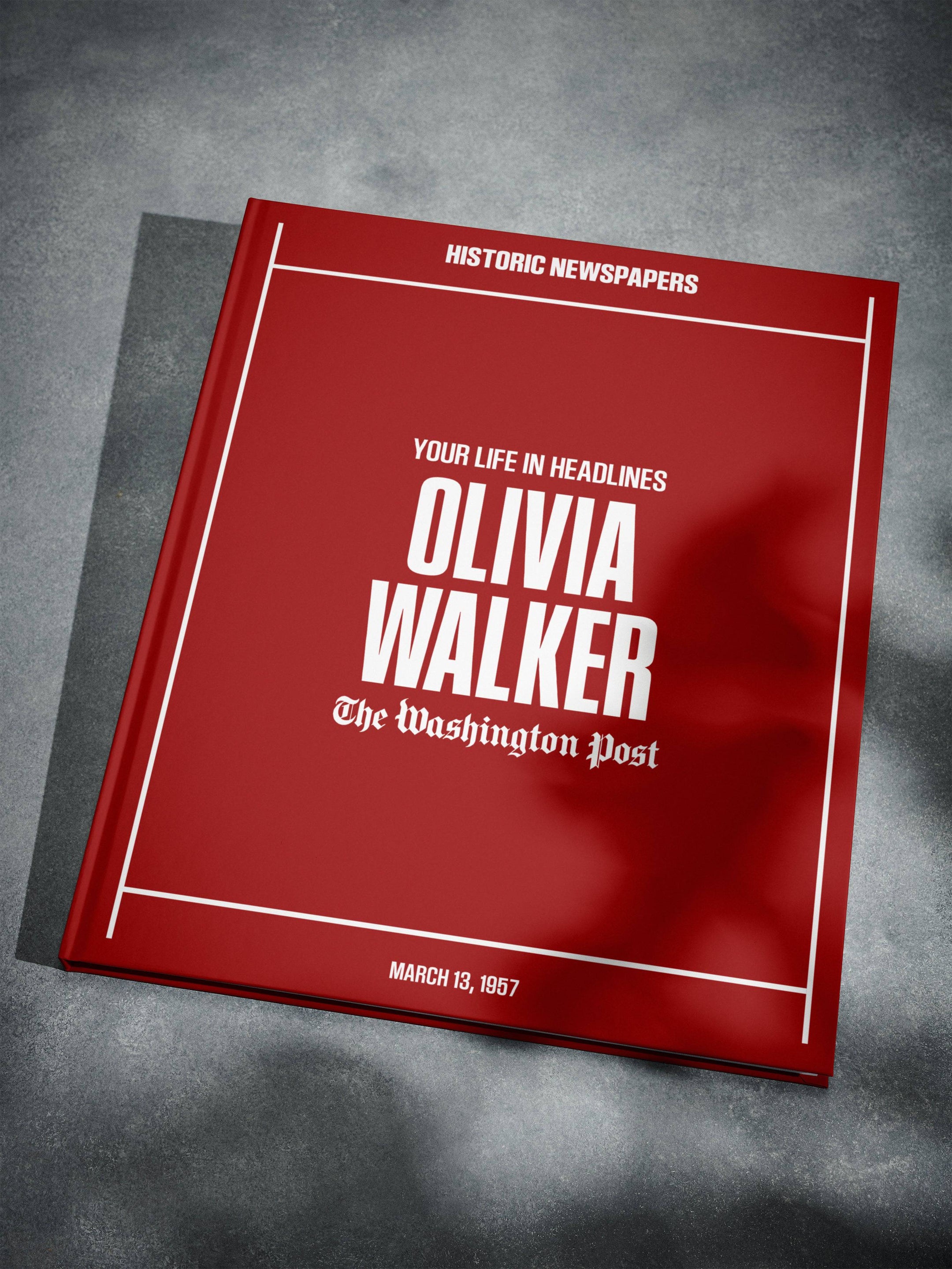 Libro de periódicos de cumpleaños personalizado, edición Washington Post