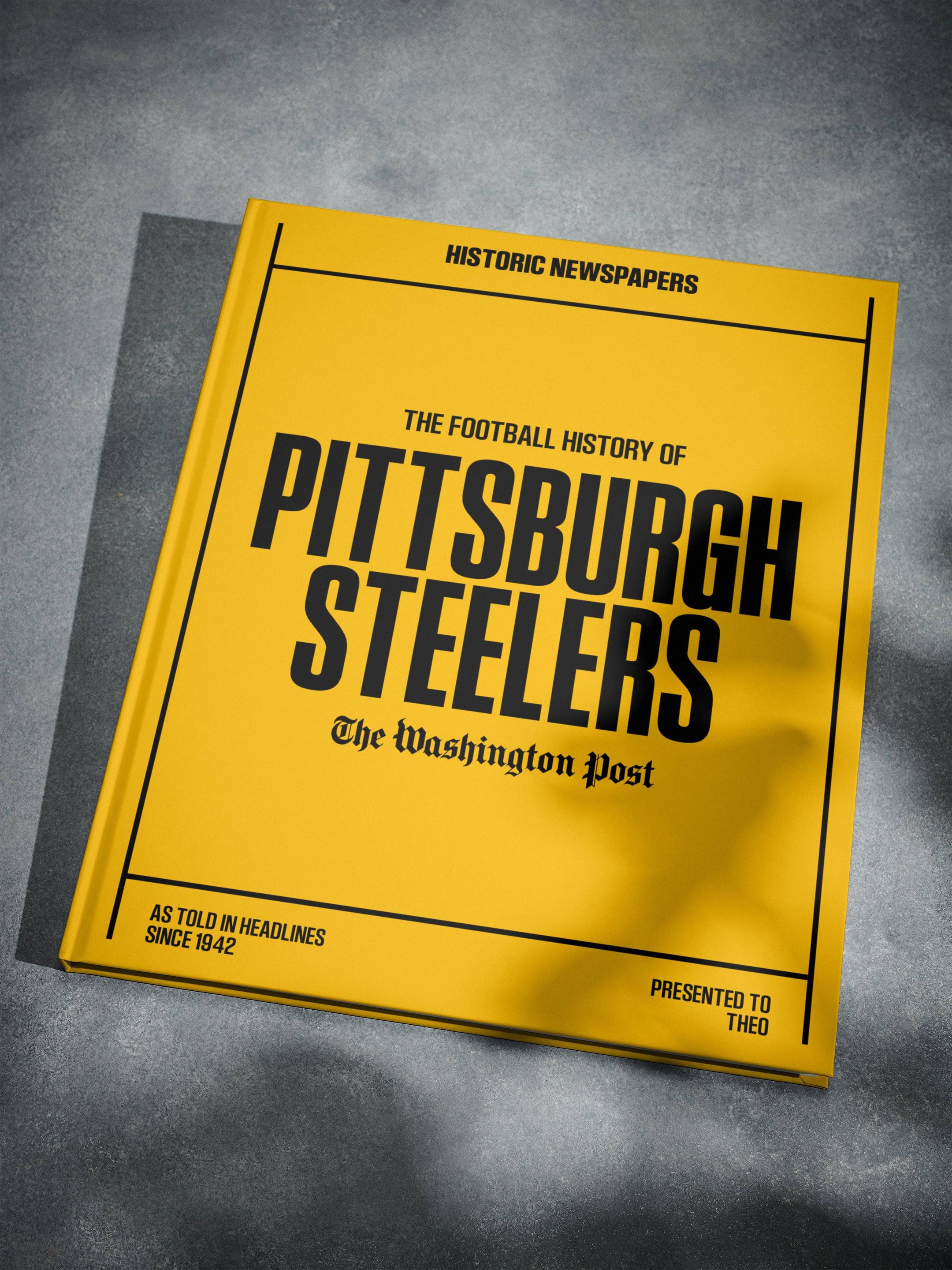 Libro de la edición Washington Post sobre la historia del fútbol americano de los Pittsburgh Steelers