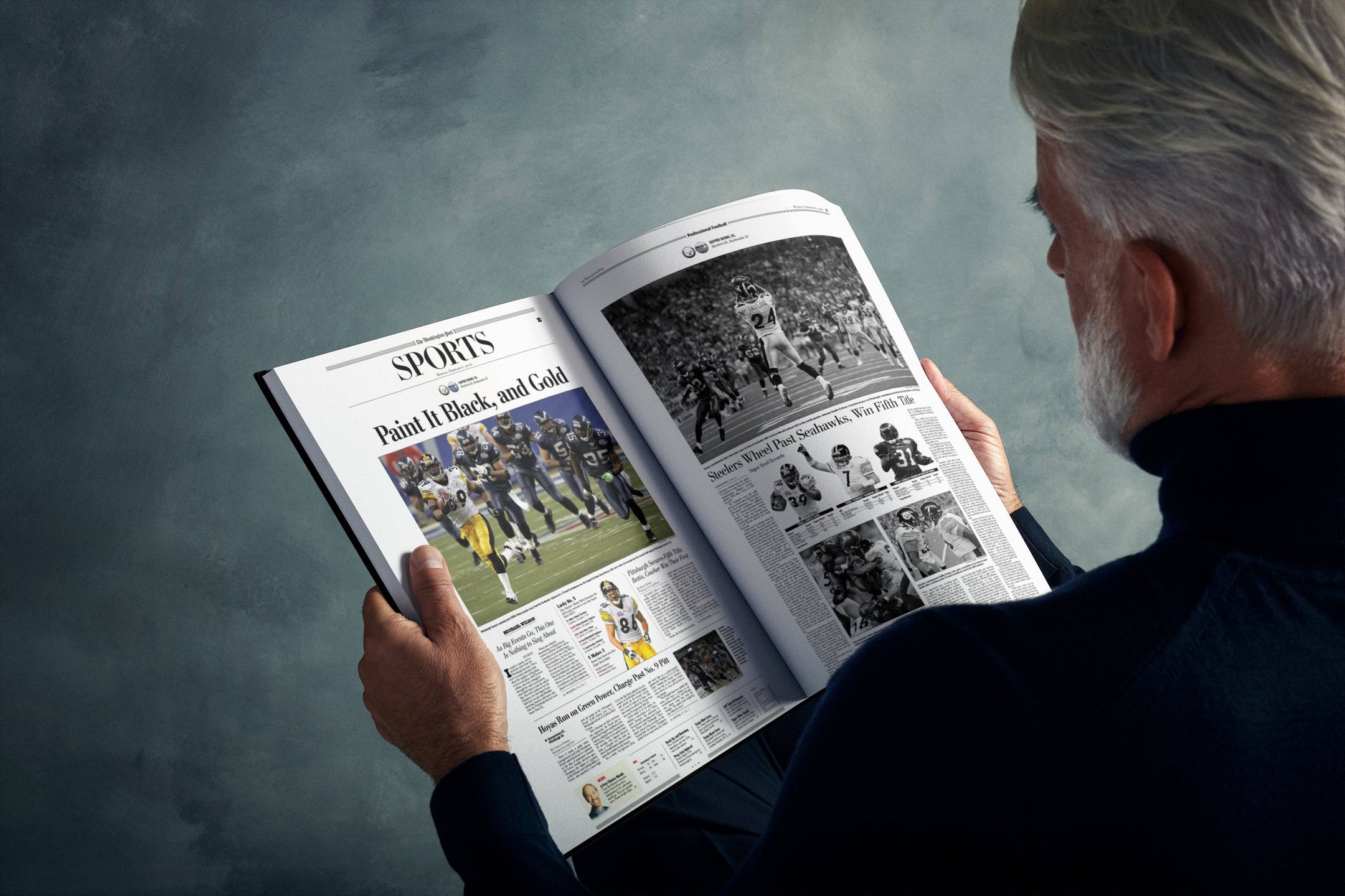 Libro de la edición Washington Post sobre la historia del fútbol americano de los Pittsburgh Steelers