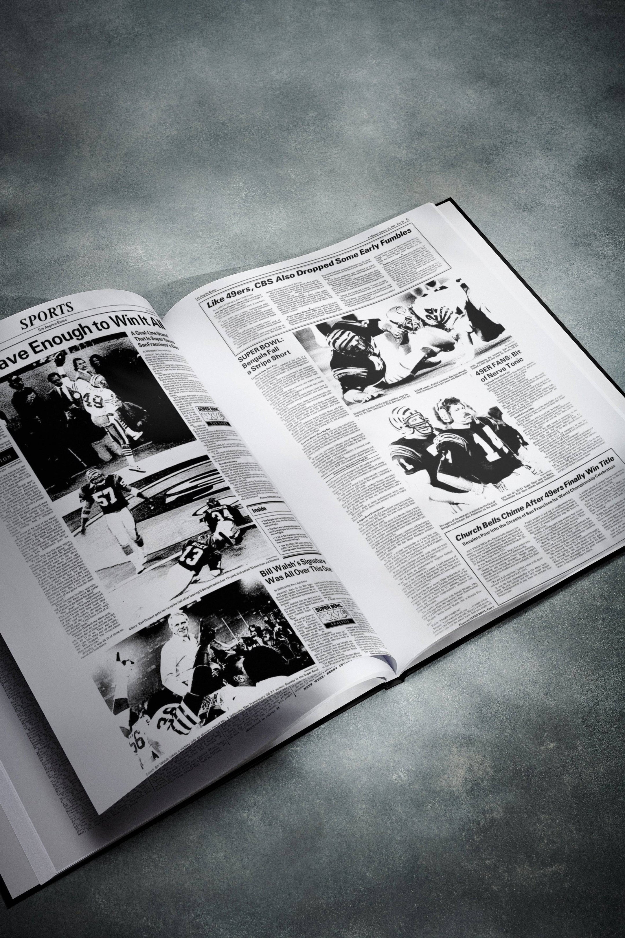 Libro de la edición Los Angeles Times sobre la historia del fútbol americano de los San Francisco 49ers