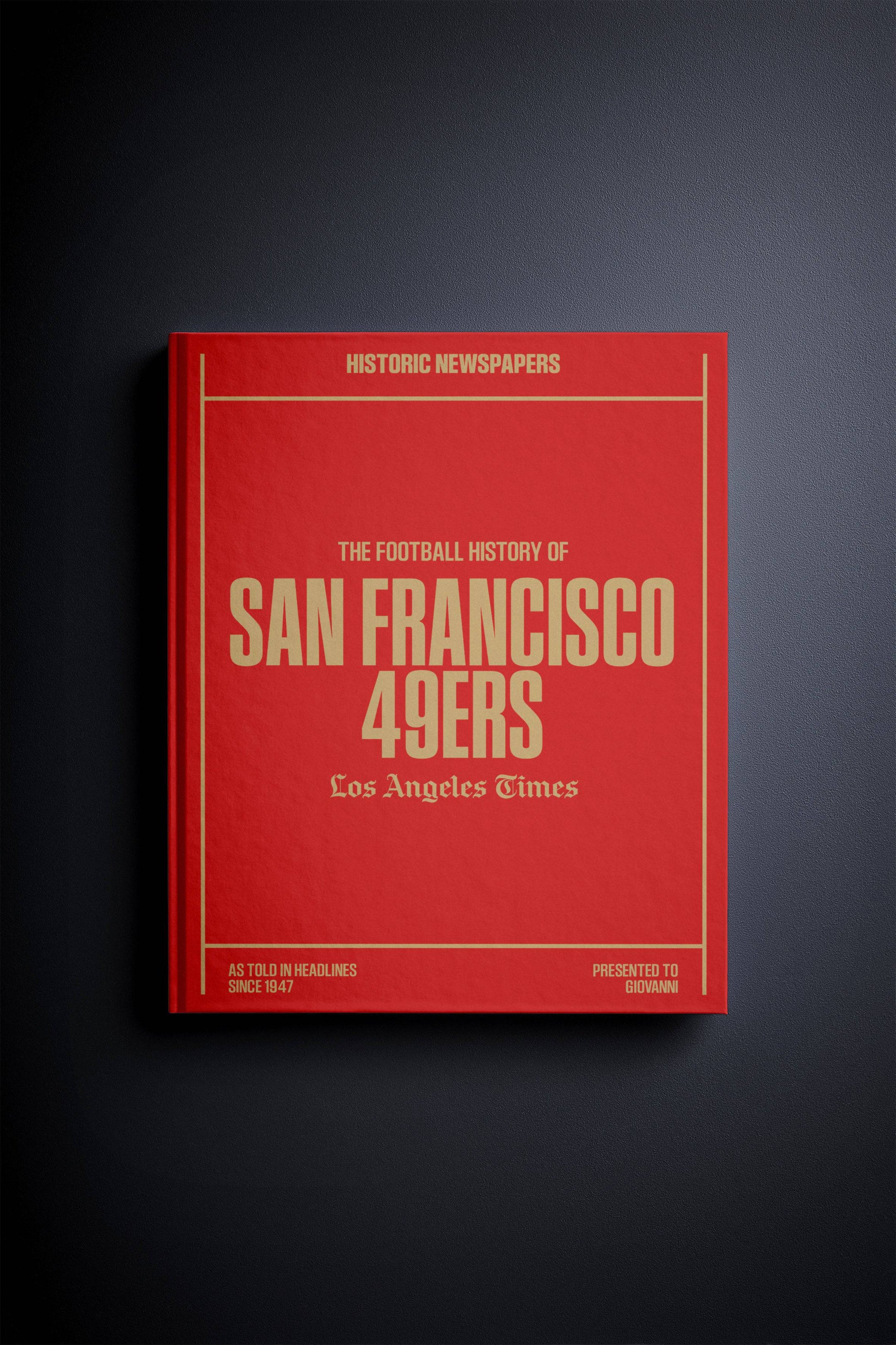 Libro de la edición Los Angeles Times sobre la historia del fútbol americano de los San Francisco 49ers